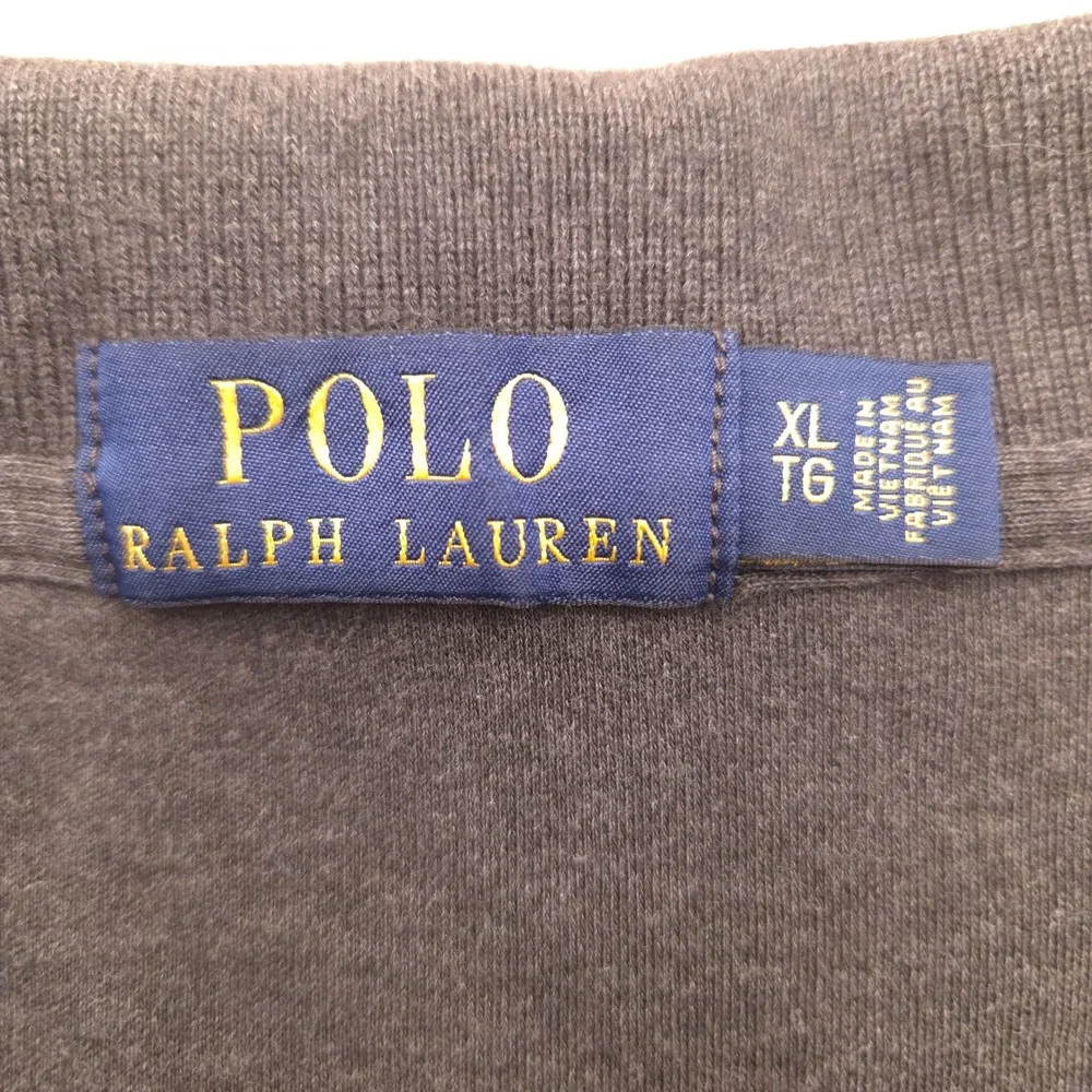 Polo Ralph‎ Lauren Classic Fit Heather Gray Cotton Polo Shirt Men XL